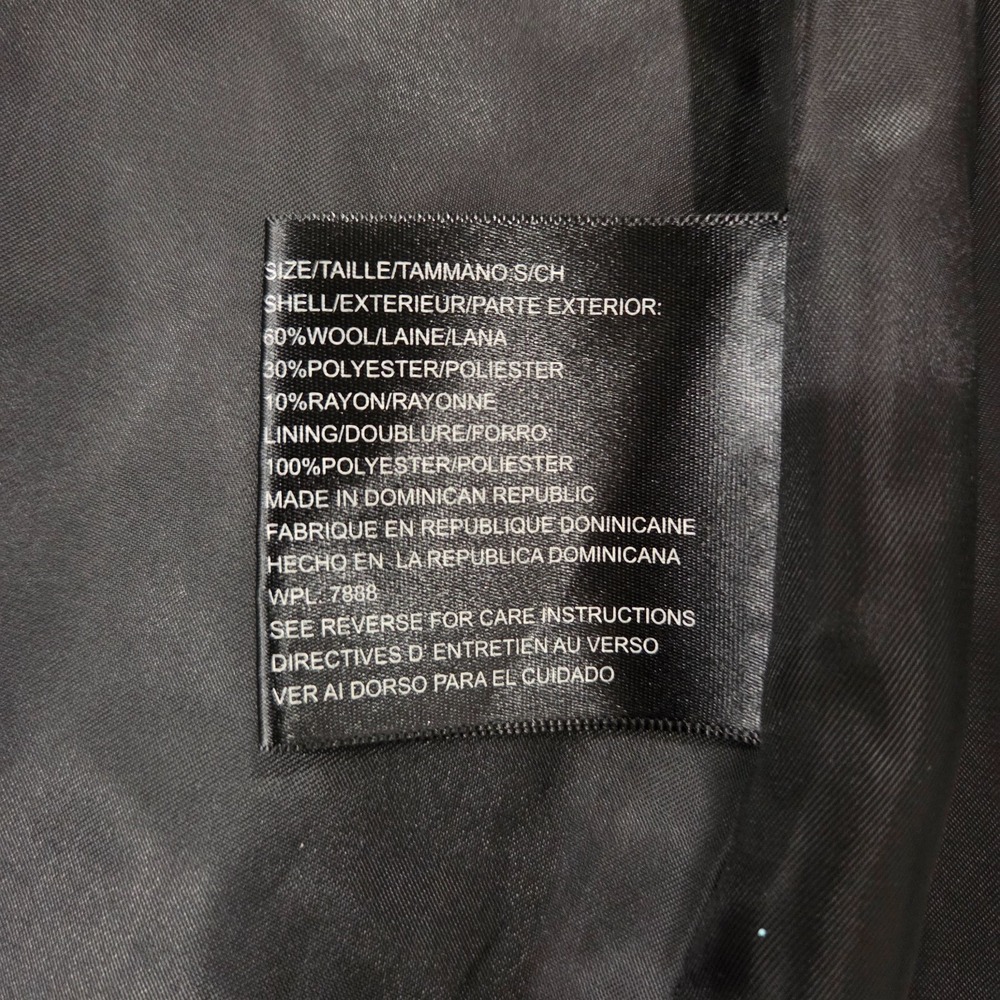 Michael Kors Women's Black Double-Breasted Pea Coat Lined Mid-Length Size S - Picture 8 of 9